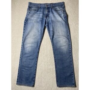AG Adriano Goldschmied The Graduate Tailored Leg Jeans 32x34 Measured 34x28 Blue